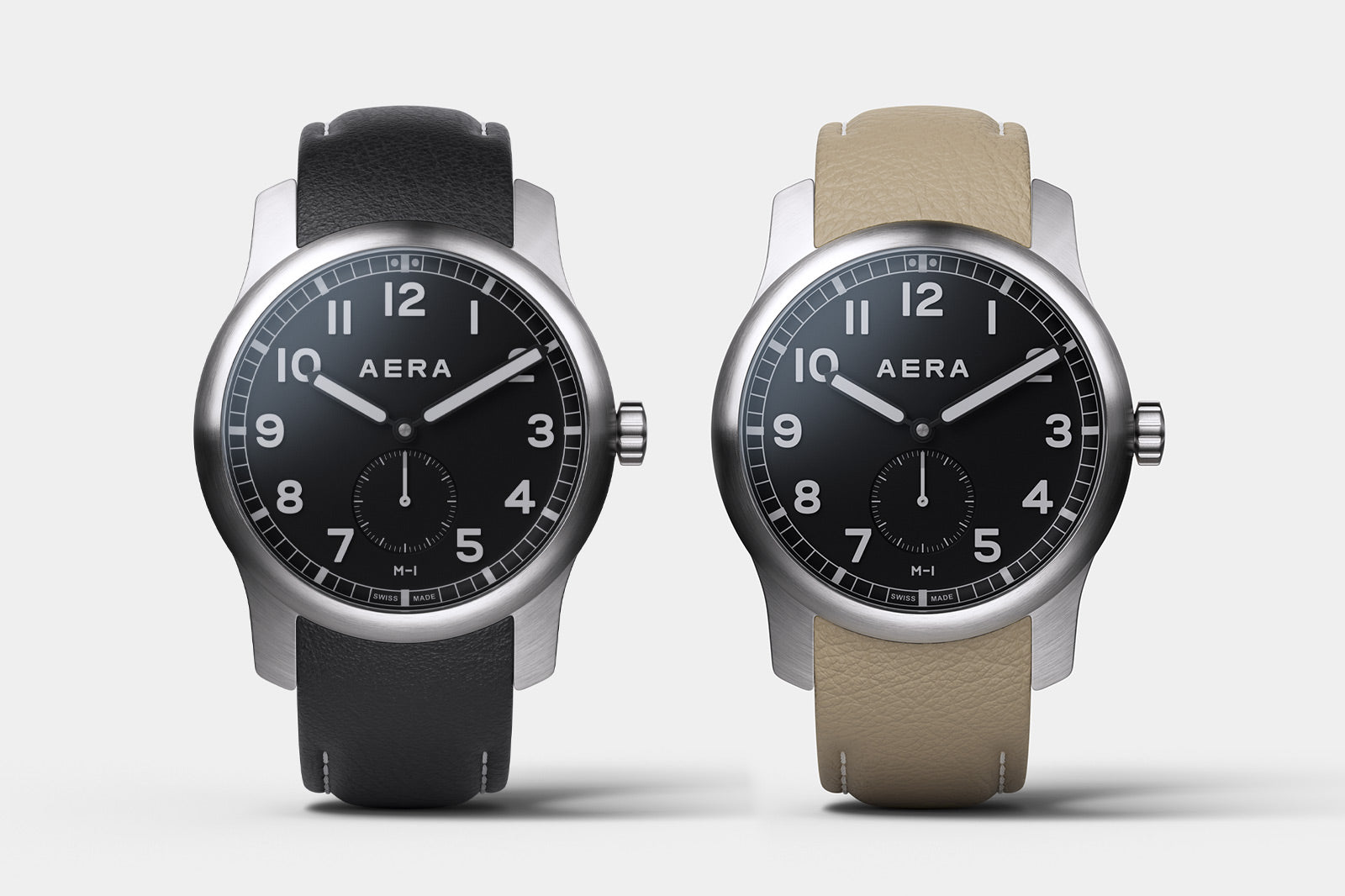 M-1 Blackbird | Black PVD Swiss Field Watch, 39mm | AERA – AERA
