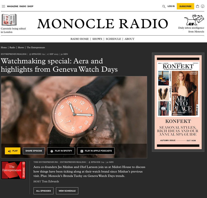 Watchmaking special: Aera and highlights from Geneva Watch Days