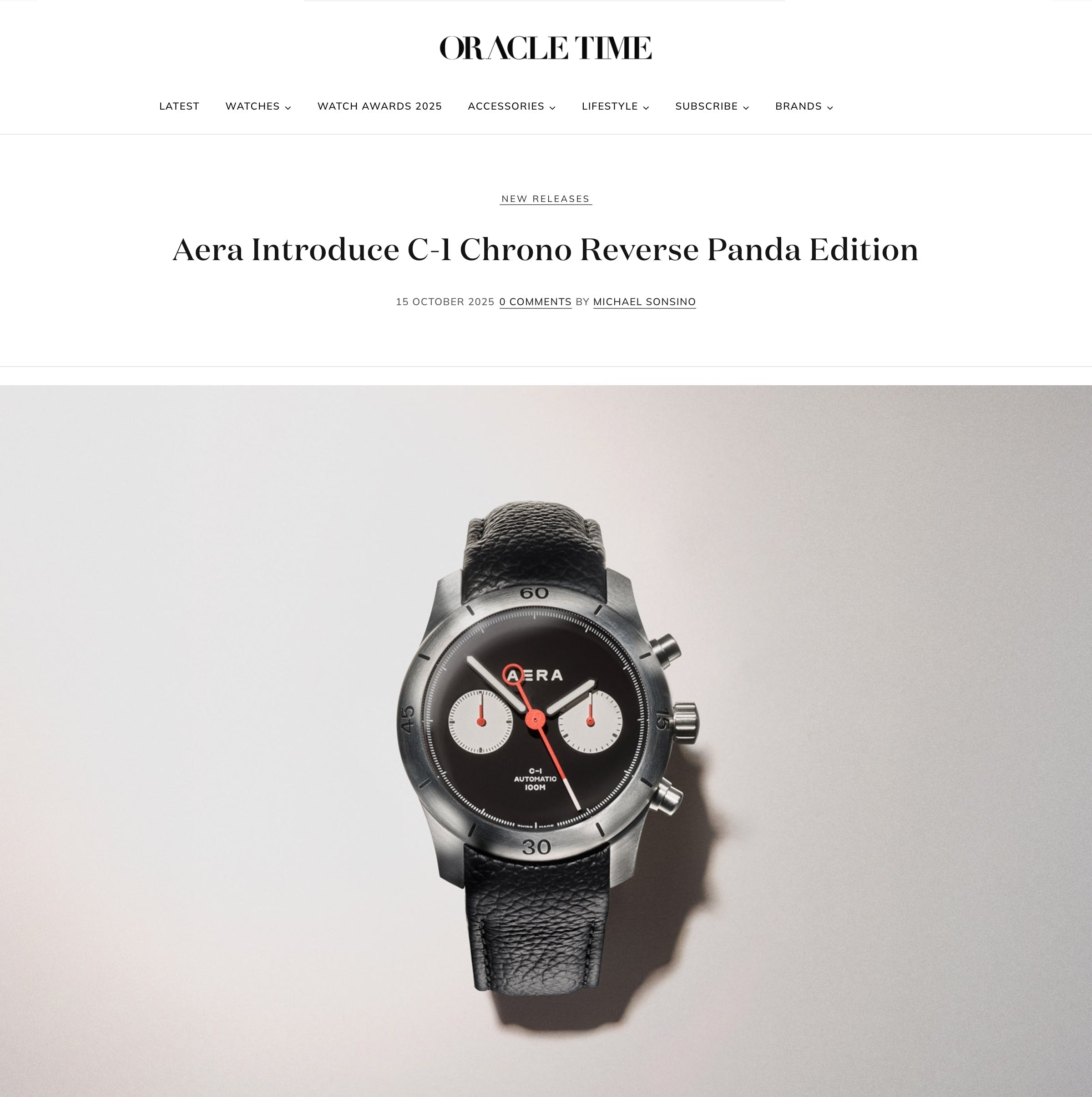 Aera Introduce C-1 Chrono Reverse Panda Edition – AERA Instruments