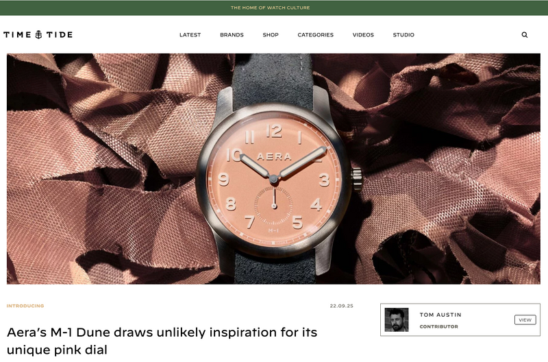 Aera’s M-1 Dune draws unlikely inspiration for its unique pink dial