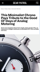 This Minimalist Chrono Pays Tribute to the Good Ol’ Days of Analog Motoring