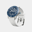 AERA D-1 Ocean 44mm diver, three-quarter view with strap and buckle