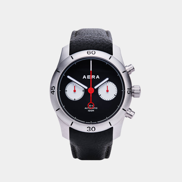 C-1 Chrono | Black Dial Swiss Chronograph, 42mm | AERA – AERA