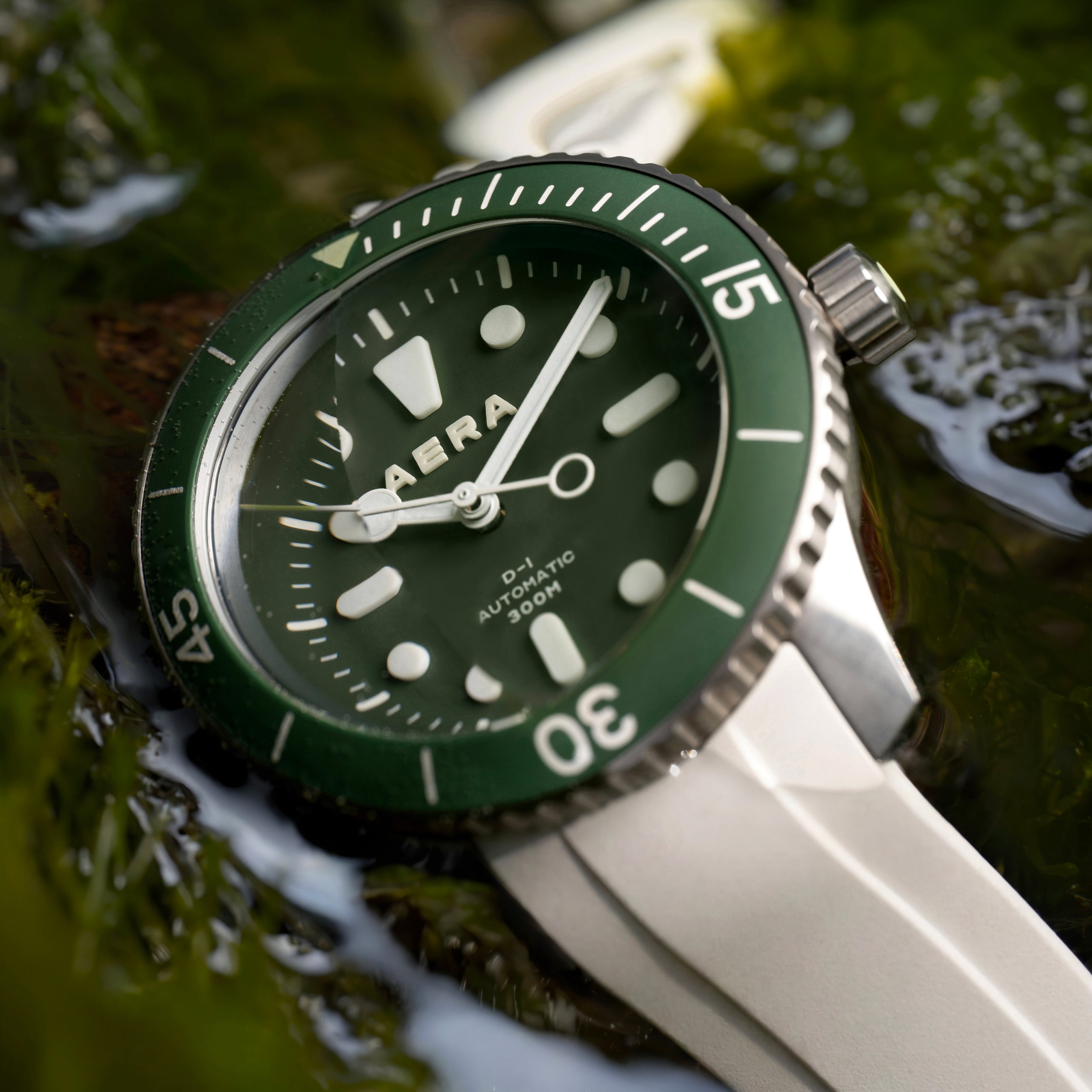 D-1 Forest | Green Dial Swiss Automatic Diver, 300m | AERA – AERA