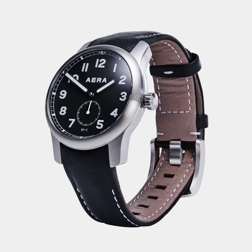 M-1 Field | Black Dial Swiss Field Watch, 39mm | AERA – AERA Instruments